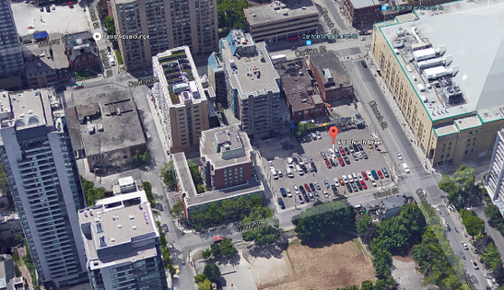 Axis Condos Current Google Map Aerial View